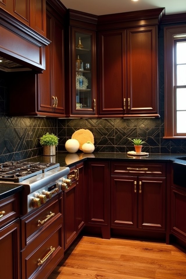 dramatic dark wood elegance