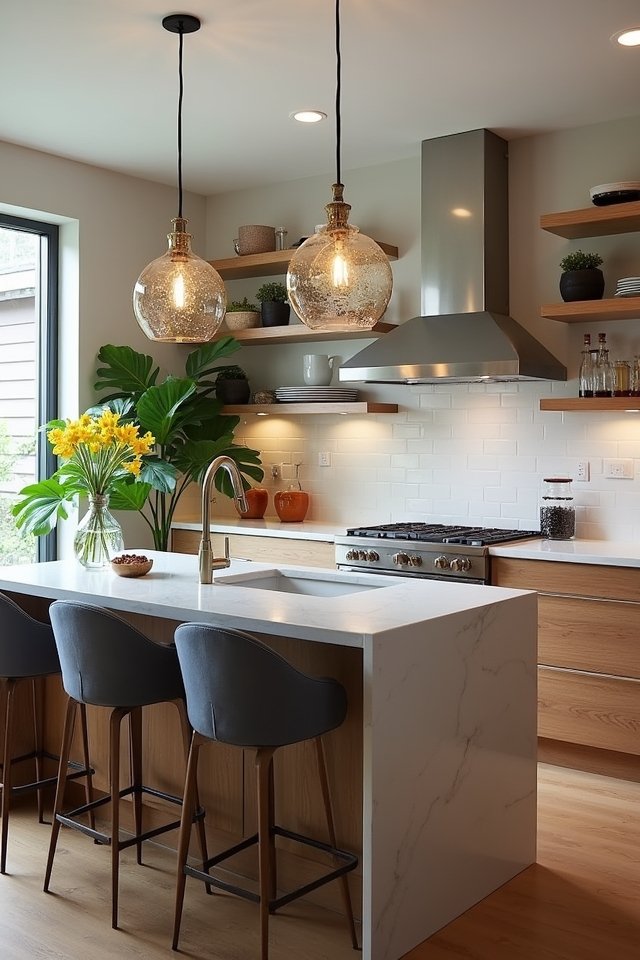 dramatic kitchen lighting design