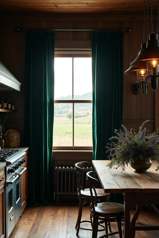 dramatic velvet curtain elegance