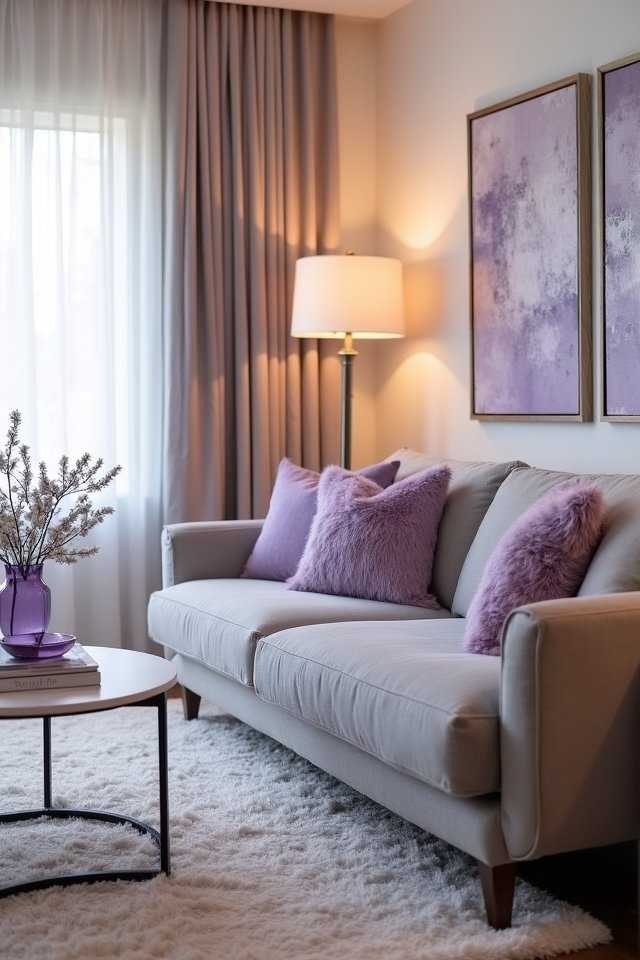dreamy lavender and gray