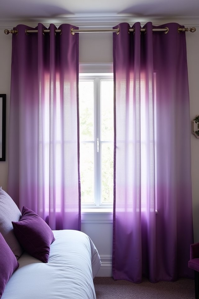 dreamy ombre purple curtains