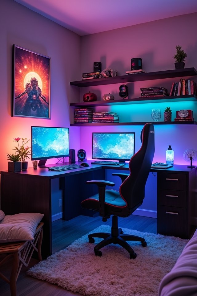 dreamy vibrant study nook