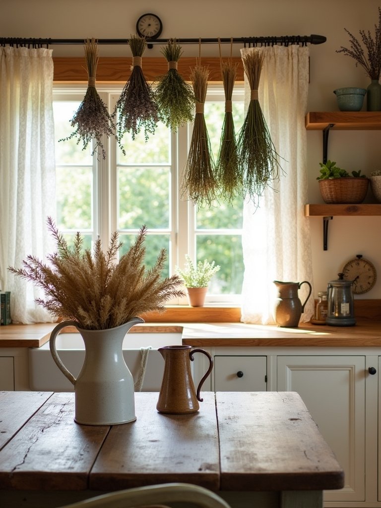 dried flowers create warmth