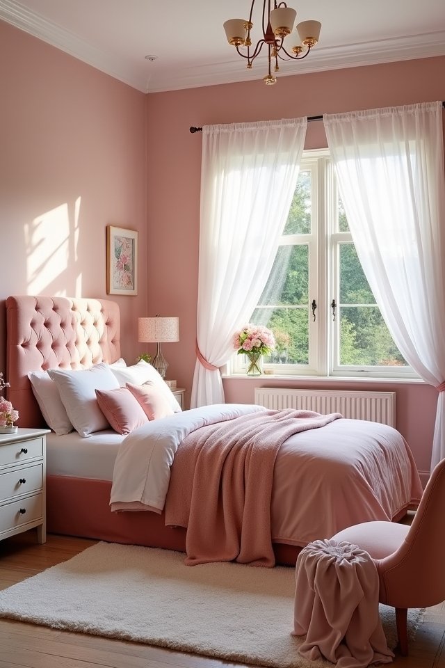 dusty pink stylish furniture