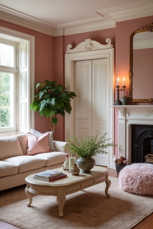 dusty rose romantic ambiance