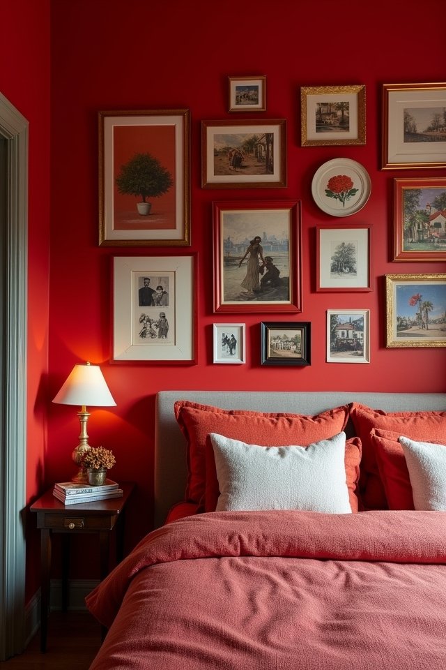 dynamic red frame collage