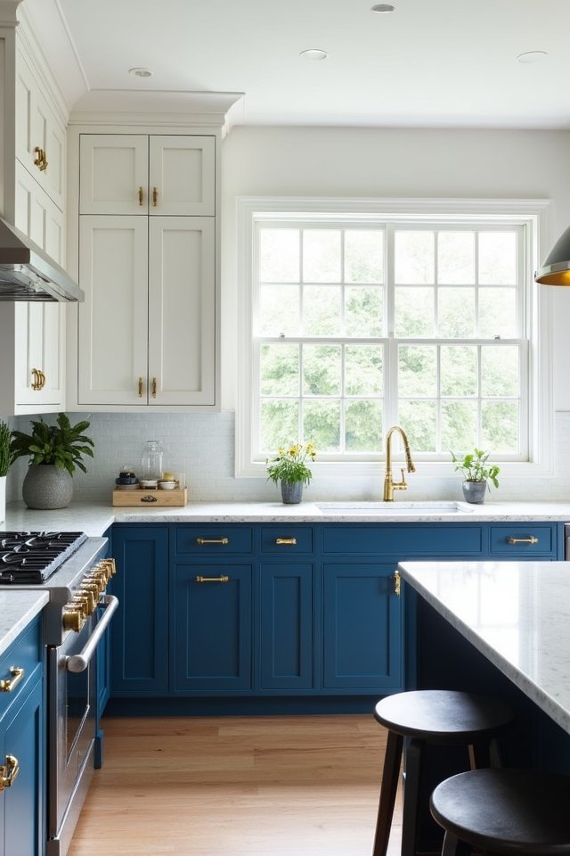 dynamic two tone kitchen cabinets
