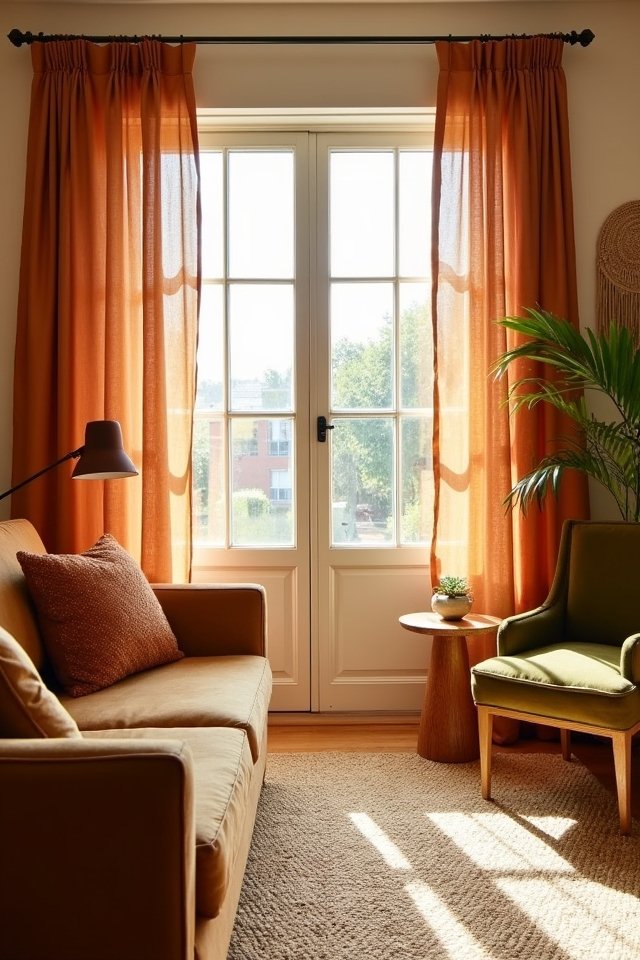 earth toned curtains cozy ambiance