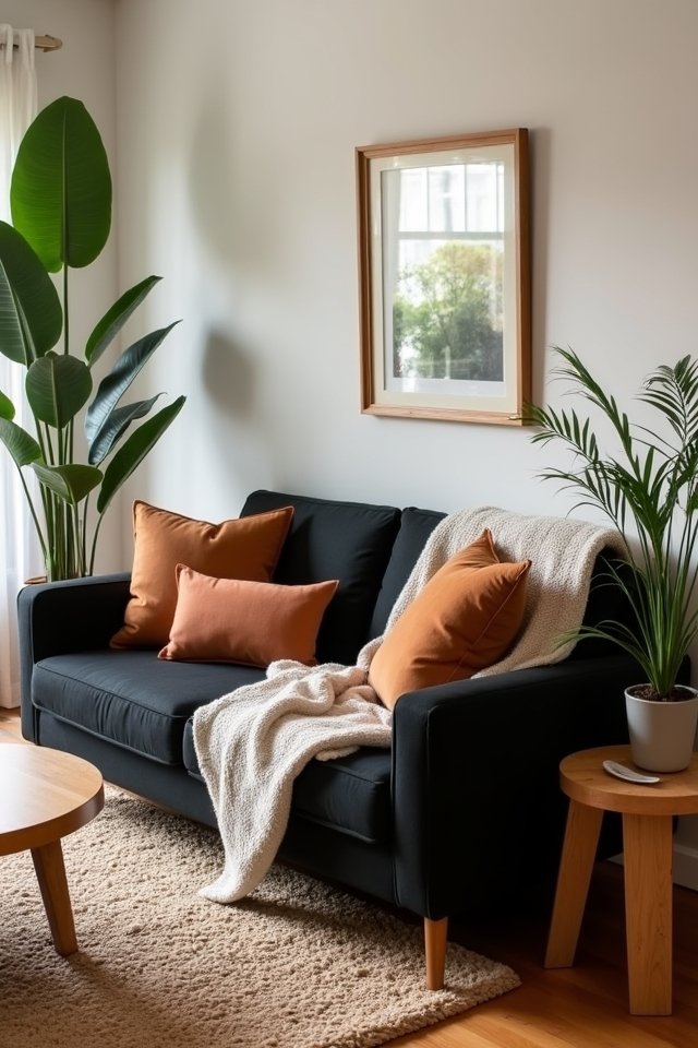 earth toned furniture accents