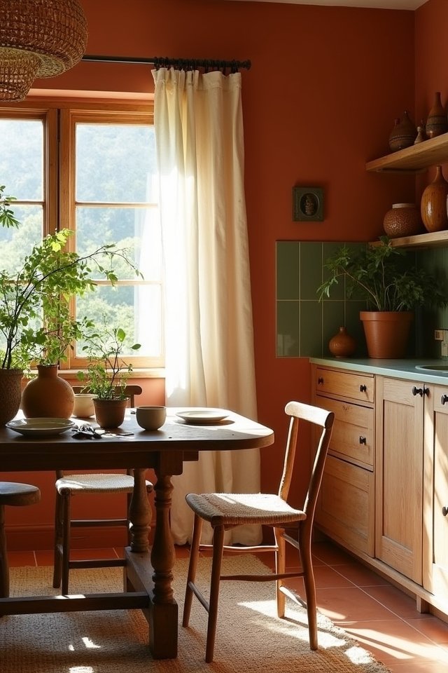 earthy colors create tranquility