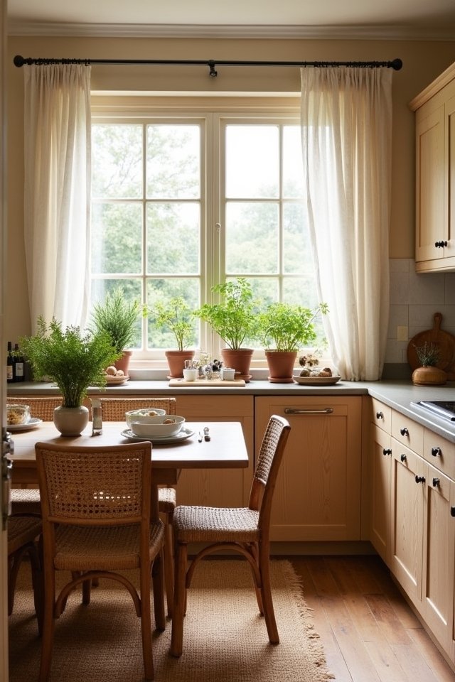 earthy colors enhance kitchens