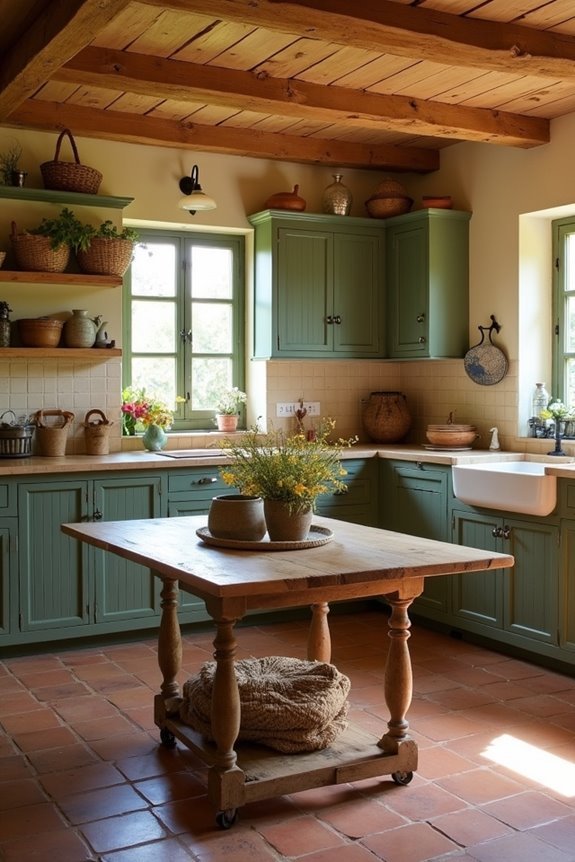 earthy colors enhance kitchens