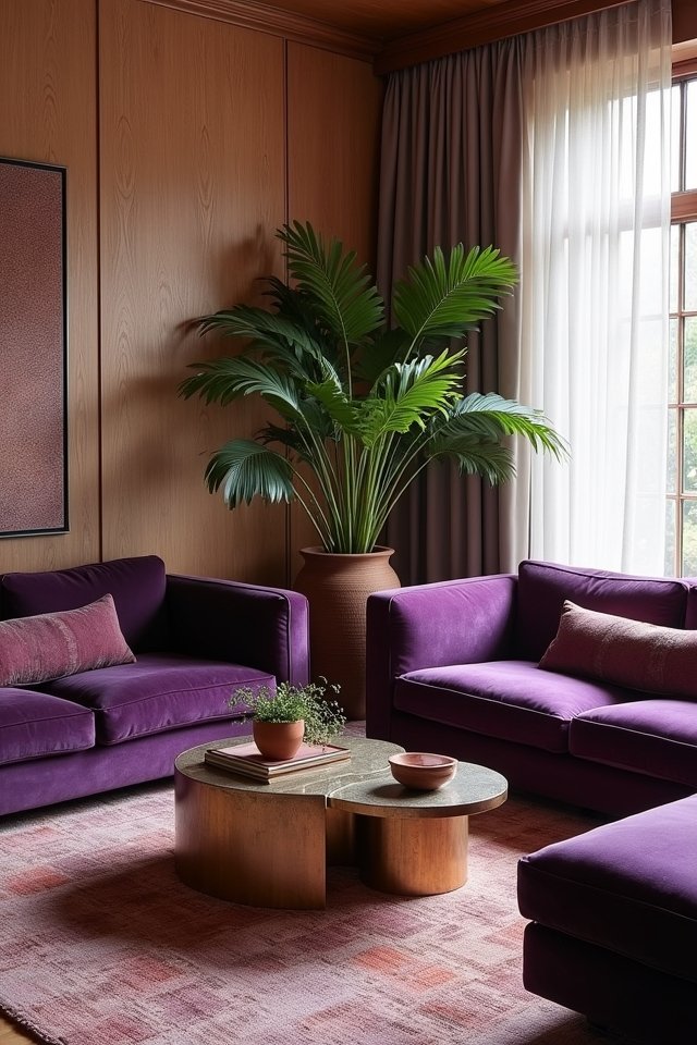 earthy elements enhance purple