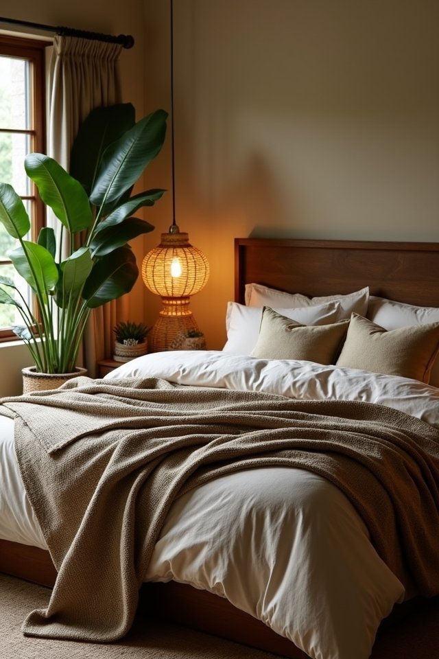 earthy fabric bedding bliss