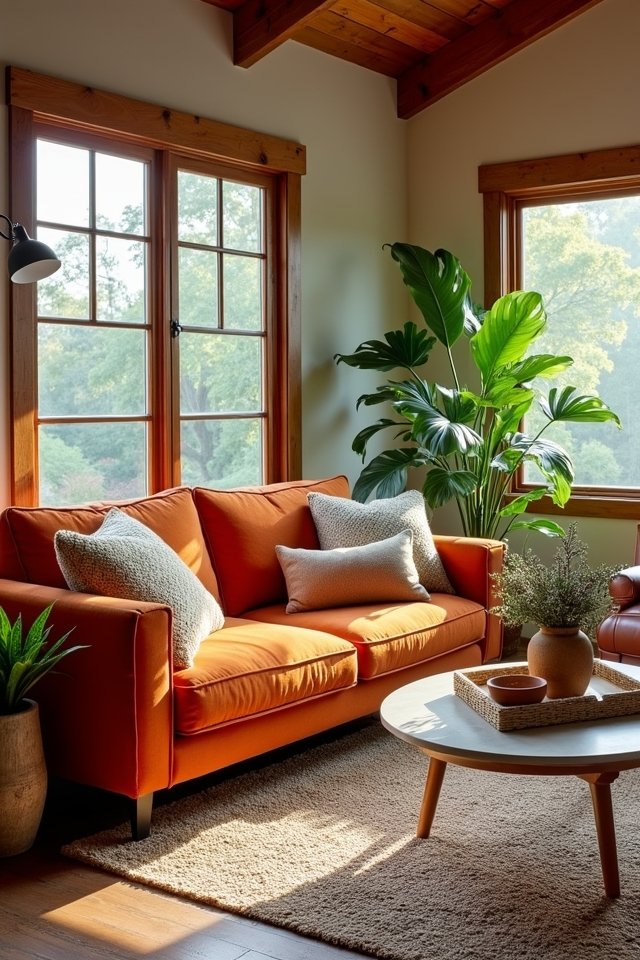 earthy hues and burnt orange