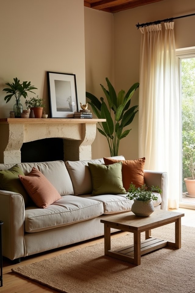 earthy hues create coziness