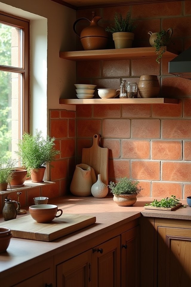 earthy kitchen backsplash materials