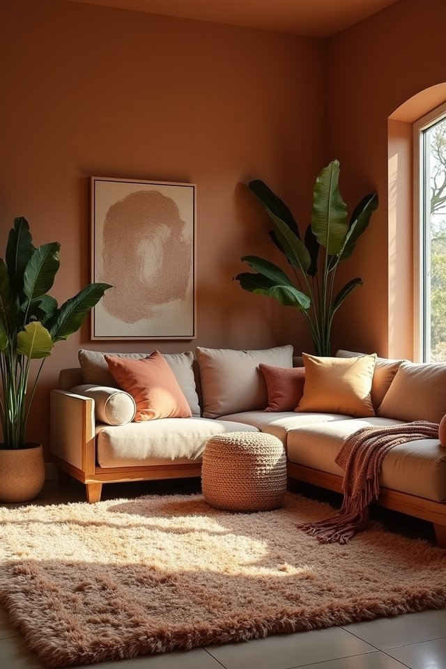 earthy rugs enhance coziness