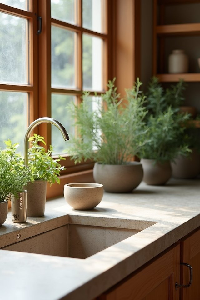 earthy stone kitchen elegance
