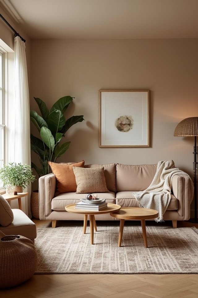 earthy taupe creates comfort
