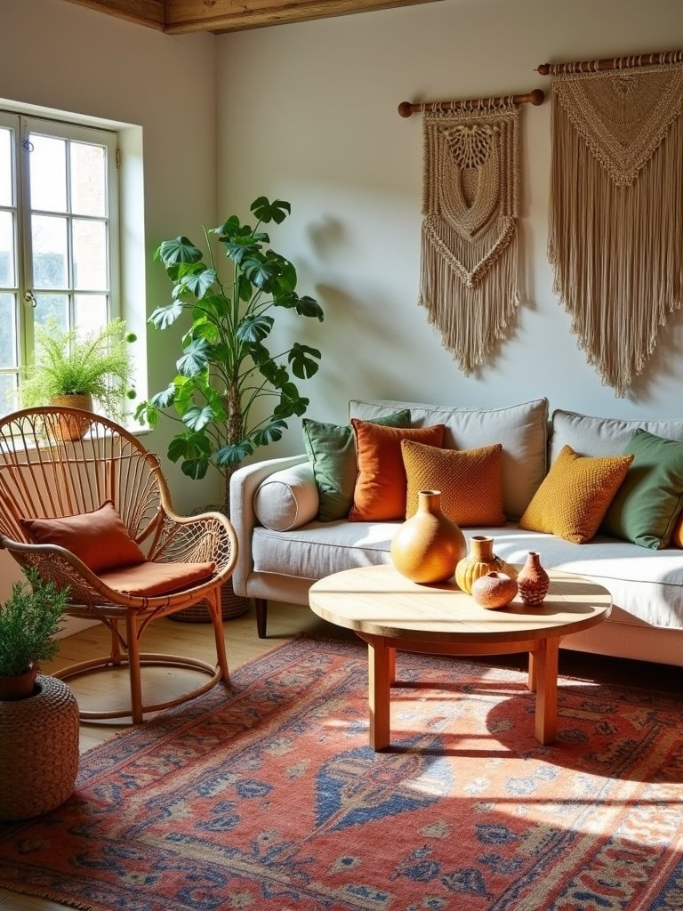 earthy tones and textures