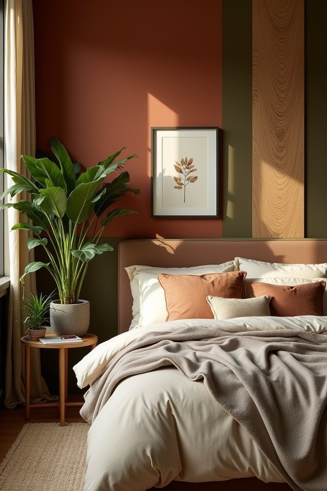 earthy tones bedroom transformation