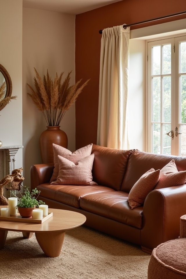 earthy tones create coziness