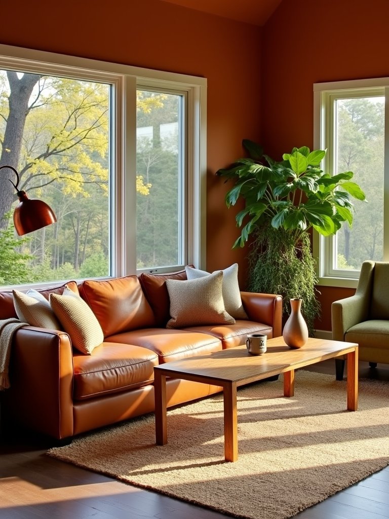 earthy tones create coziness