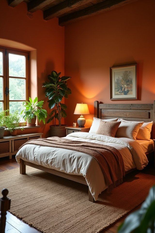 earthy tones create tranquility