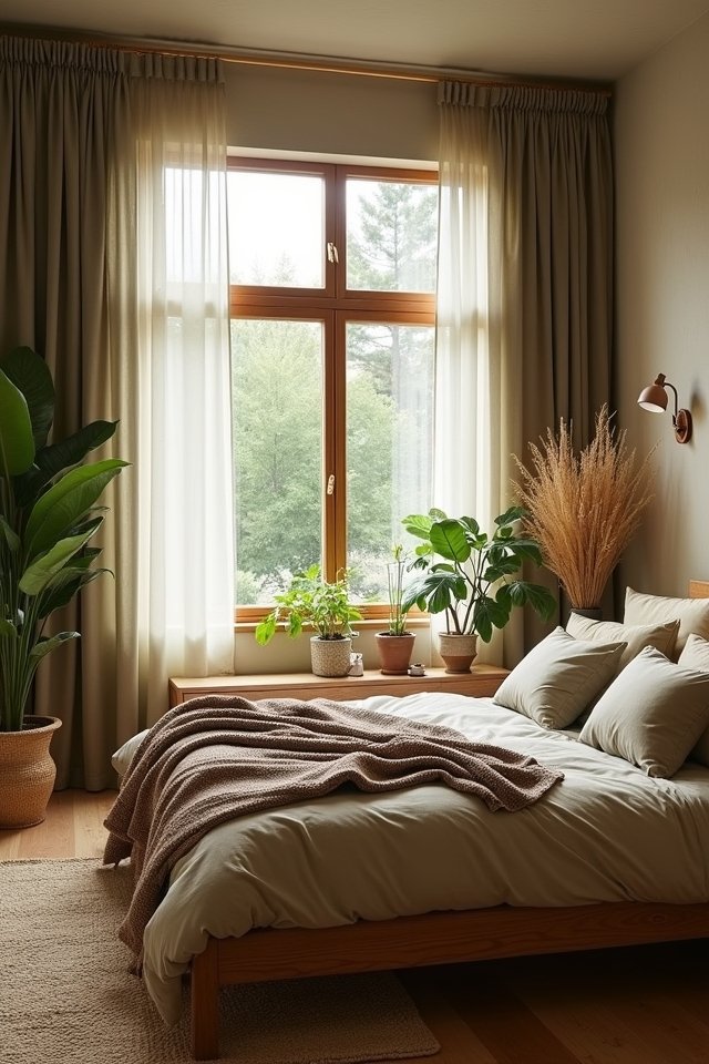 earthy tones create tranquility