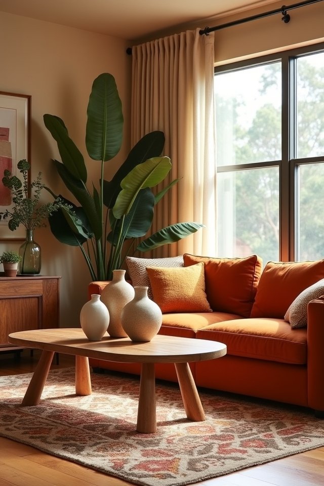 earthy tones create warmth