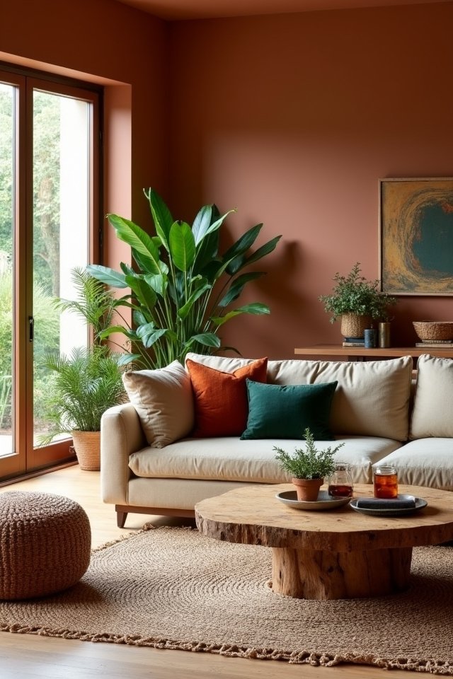 earthy tones create warmth