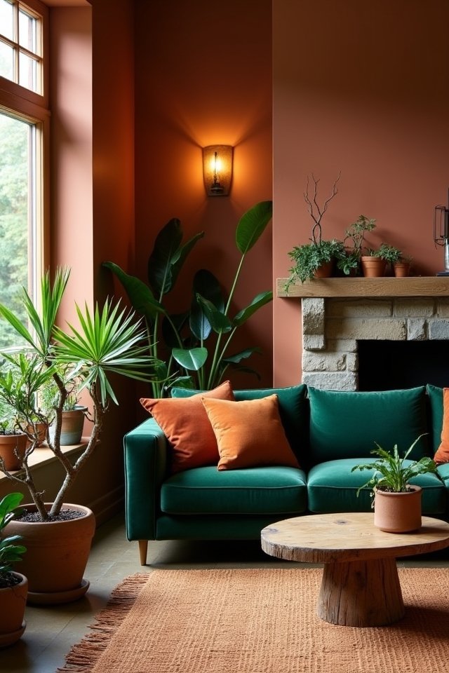 earthy tones create warmth