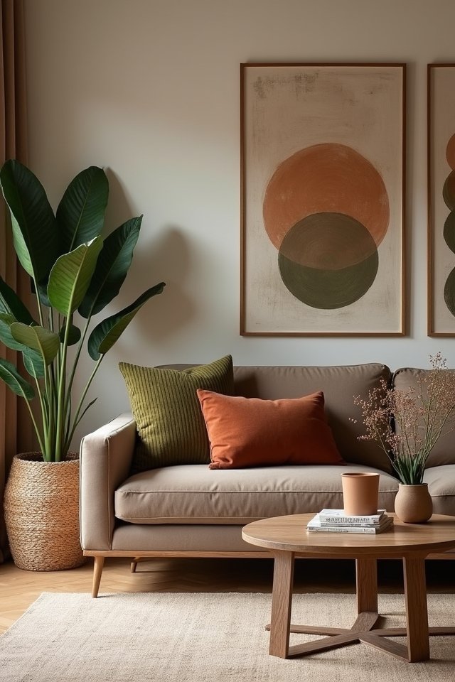 earthy tones create warmth
