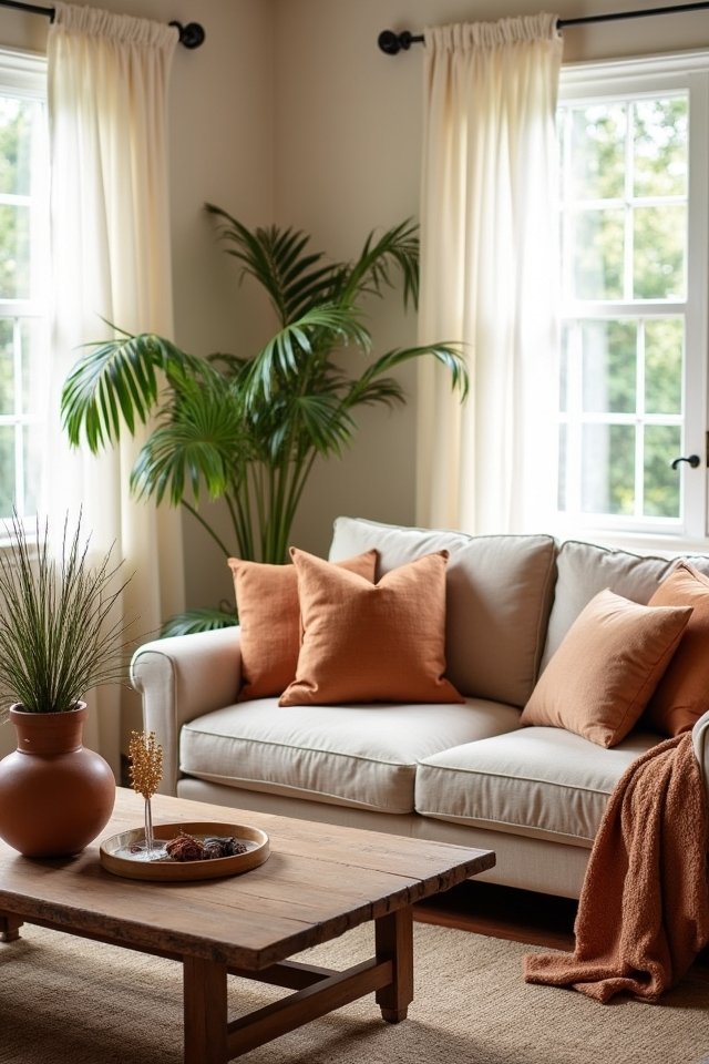 earthy tones enhance beige