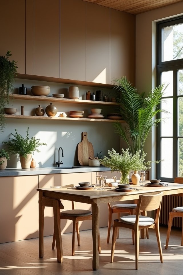 earthy tones for kitchens