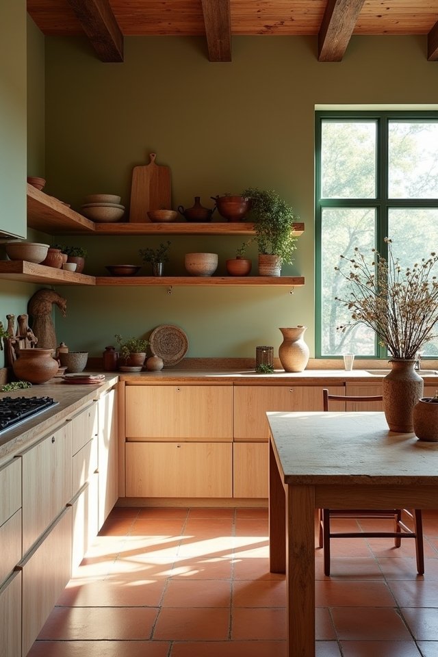 earthy warm kitchen colors