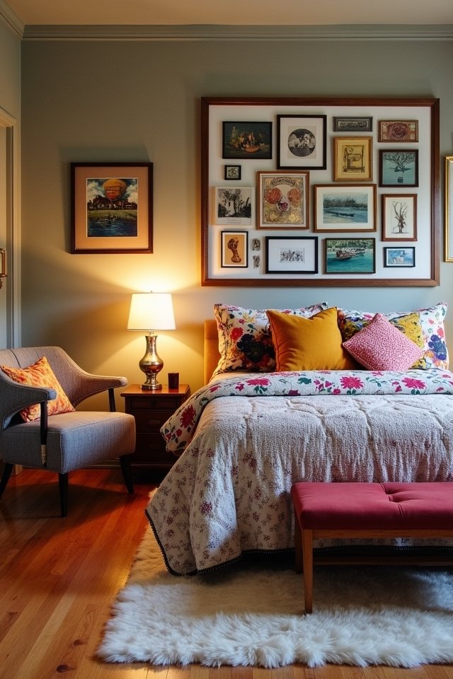 eclectic bedroom style mix