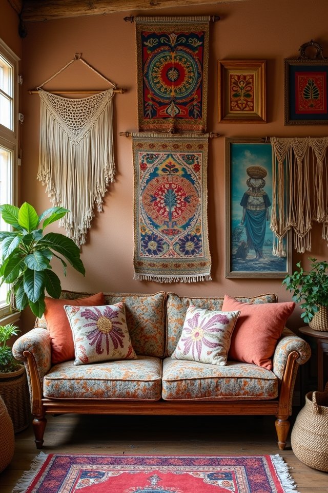 eclectic bohemian wall decor