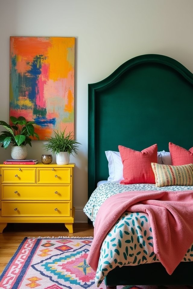 eclectic bold furniture choices