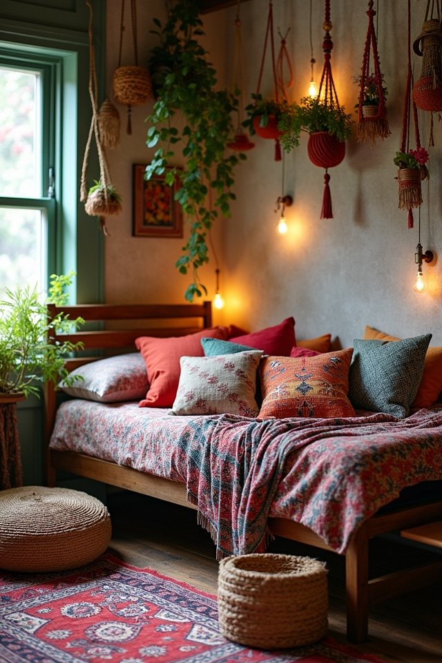 eclectic colorful cozy sanctuary