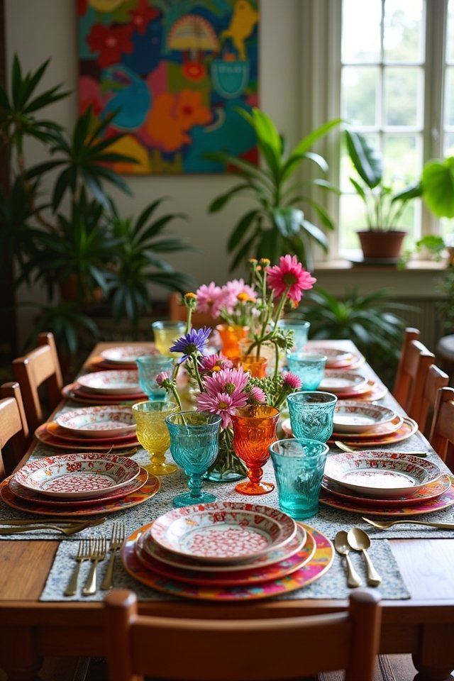 eclectic colorful dining experience