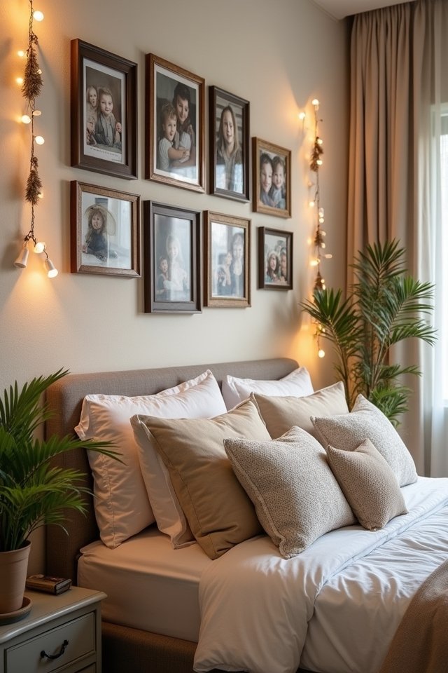 eclectic family portrait display