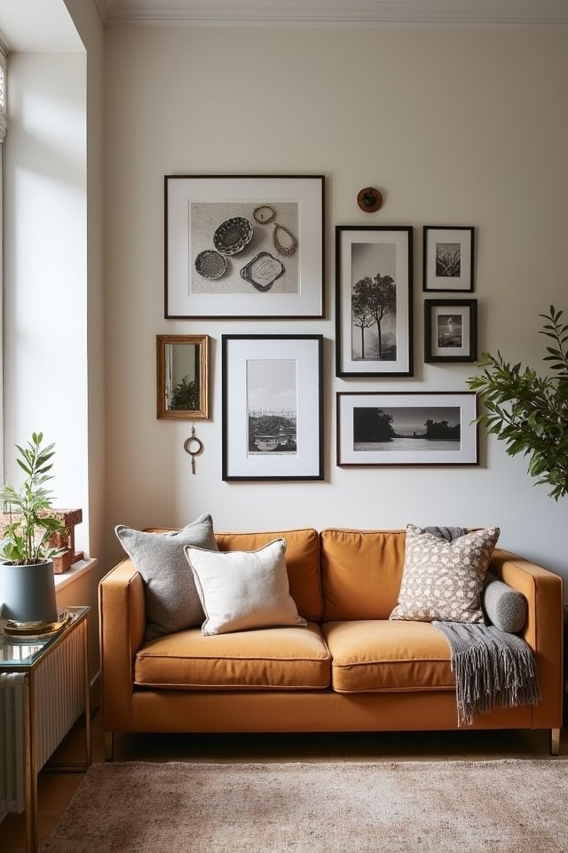 eclectic gallery wall creation