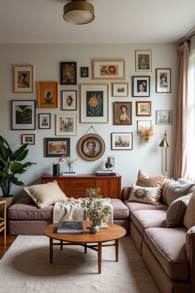 eclectic gallery wall creation