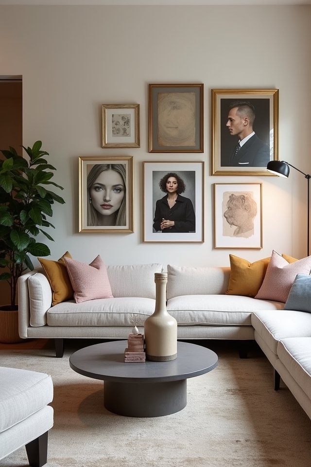 eclectic gallery wall curation