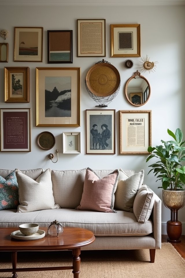 eclectic gallery wall decor