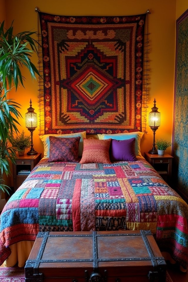 eclectic global textile sanctuary