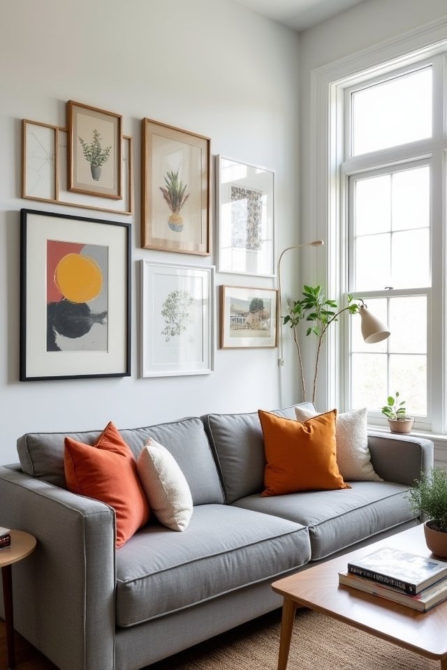 eclectic personal gallery wall