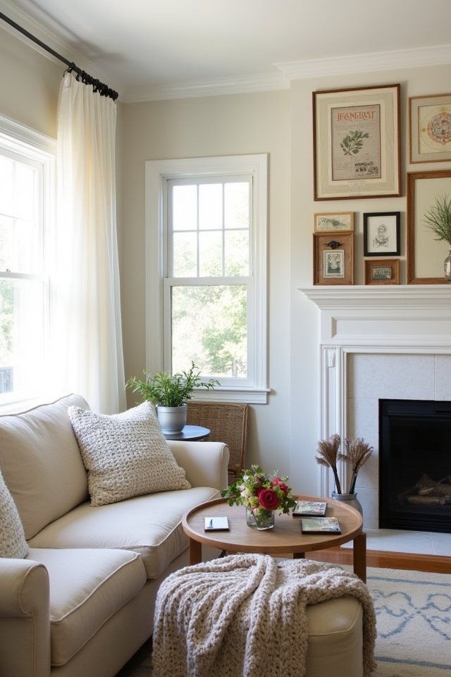 eclectic personalized gallery wall